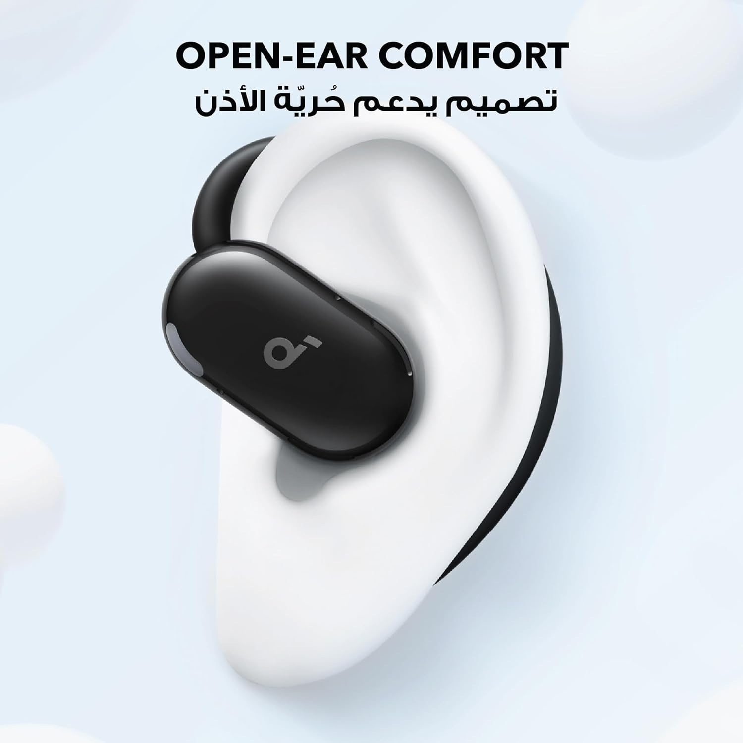 soundcore V20i by Anker Open-Ear Headphones, Adjustable Ear Hooks, Ultra-Comfort, Snug Fit, Deep Bass, Clear Calls, IP55, LED Lights, 36H Playtime, Bluetooth 5.4 Earbuds, Multipoint Connection