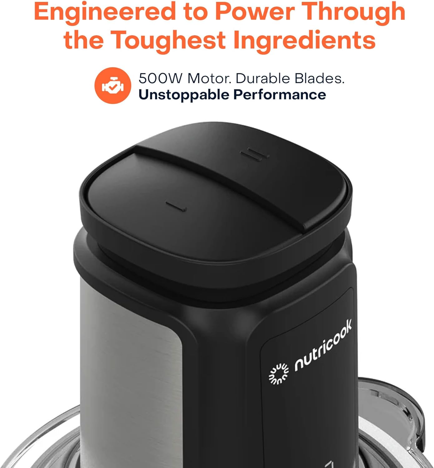 Nutricook 2+2 L XXL Glass & SS Chopper and Mincer,500W - Pulse & 2 speeds, 2-Removable 4 SS -Blade for Chopping, Ice Crushing, Meat Mincing, Grinding, Pureeing & more - BLk, 2 Yr Warranty,NC-CH2000